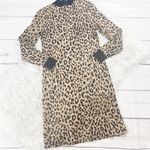 J.Crew Women's Mockneck Leopard Sweater with Front Pocket Dress Size XS Photo 1