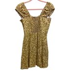 ZARA  Yellow Ditsy Floral Smocked Mini Dress Size XS‎ Photo 5