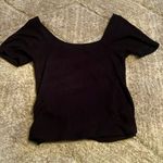 new soft low cut black shirt. super cute and comfortable Size M Photo 0