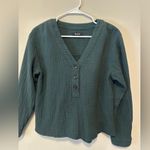 Madewell Lightspun Evert Top Midnight Green Size M Photo 4