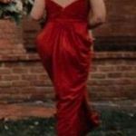 Azazie Mellie rust Dress Photo 4