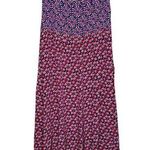 Juicy Couture  Ditsy Daisy Floral Silk Maxi Skirt Size 6 Pink Red New Black Label Photo 0