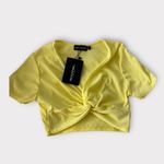 Pretty Little Thing NWT. Yellow Crop Top Photo 1