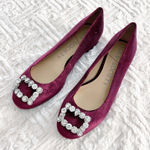 Sole Society  Pamella Velvet Ballet Flats with Rhinestones Photo 0