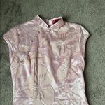 Pink Floral Jacquard Chinese Dress SIZE S Photo 1