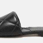 Bottega Veneta  Lido Leather Flat Slides in Black, Size 42 -Like New Retail 1,250 Photo 2