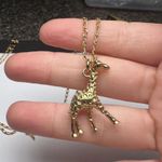J.Crew Safari Giraffe Pendant On Gold Tone 26 Inch Chain Necklace Photo 9