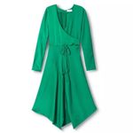 Cushnie x Target Emerald Green Midi Dress Women’s Size 2 Long Sleeve Photo 2