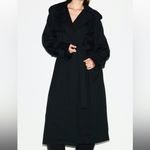 SKIMS  Boyfriend Fleece Oversized Trench Coat Onyx Black Size Small NWT Photo 5