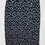 Maeve  by Anthropologie Size 0 Debra Navy Orange Faux Wrap Knit Pencil Skirt Photo 0