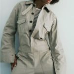 ZARA  Full Length Gabardine Jumpsuit Photo 3