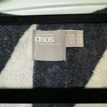 ASOS Southwest Navy & White Open Oversized Cardigan Poncho Sweater Coat Photo 4