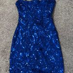 Windsor  Dress Mini Sequin Blue Homecoming Photo 0