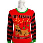 Mighty fine Size S Ugly Christmas Sweater Felt Festive Might Delete Later Photo 0