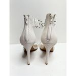 BCBGeneration Dress Sandals Womens Size 9 White Leather Metallic Studded Photo 6