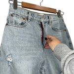 Alice + Olivia  Jeans Amazing High Rise BF Raw Hem Cuff Jean Rockstar Blue Wash Photo 2