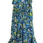 Oscar de la Renta Women's Dress, Blue Floral, Size S Photo 0