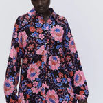 ZARA Floral Button-Up Dress Photo 0