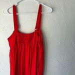 Urban Outfitters  Red Sundress Size M Button Front Sleeveless Midi 100% Lyocell‎ Photo 5