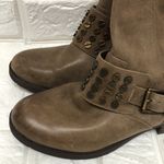Jessica Simpson Jessica‎ Simpson Skylare Tan Leather Biker Boots Size 6M  L2601 Photo 2