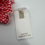Good American  Lattice Edge Bikini Top In Grenadine Gingham Size Large NWT Photo 4