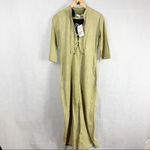 Dorothee Schumacher Velour Softness Leather Maxi Dress Size Small Green Photo 2