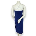 Juicy Couture  Terrycloth Dress Y2K-Style Size Small‎ Lace-Up Sides Slits Blue Photo 2