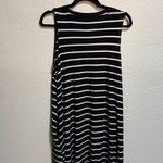 Time And Tru  black and white striped dress sleeveless size large Photo 3