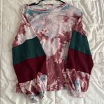 Pink and Red Oversized Graphic Sweatshirt Photo 0