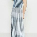 ZARA  Limited Edition Dress Italian Yard Stretch Knit Stripe Blue White Size M Photo 0