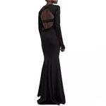 Safiyaa BLACK Cutout Beaded Belt Gown with Gun Metal, Size FR42 US10 NWT $2,615 Photo 4