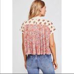 Free People  Crochet Leilani Print V-Neck Crop Top Photo 1