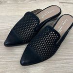 Bettye Muller NEW  Black Cara Perforated Leather Mules Photo 1