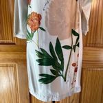 H&M Wool Blend Floral Butterfly Boho Mini Dress 3/4 Length Sleeve Cream Size 6 Photo 7