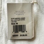 Faherty Womens Organic Cotton Cashmere Blend Ivory Surf Stripe Joggers NWT - M Photo 6