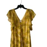 Emma & Michele Women's Size Small Yellow Floral Flutter Sleeve Maxi Dress Photo 1