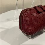 Bottega Veneta  Red Intrecciato Woven Leather Makeup Case Photo 3