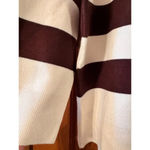 Mango  Brown/Cream stripe 100% Viscose pull over sweater preppy trending classic Photo 3