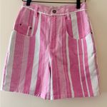 Vintage 90’s Made In the Shade Pink and White Striped Jean Shorts Size undefined Photo 0