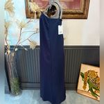 Rachel Parcell NWT  Midi Column Linen Blend Dress in Navy ~ Size Small 💛🍄 Photo 3