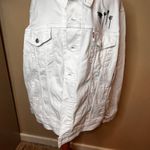 Levi's 3XL White Denim Jacket Ex-Boyfriend Trucker Embroidery flowers Boho Fun Photo 6