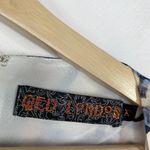 QED London Dress Women XS Fit & Flare Blue Checkered Floral Wedding Church Tea White Photo 4