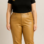 Ashley Stewart  Brown Faux Leather Pants. NWOT (16) Photo 0