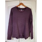 Athleta Coaster Luxe Waffle Knit Sweatshirt Women's Size Large Burgundy 986953 Photo 2