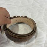 Ellen Tracy Saks Fifth Avenue Brown Croc Embossed Leather Belt Luxury Size M Photo 9