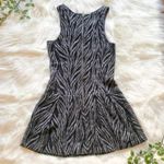 Free People Black Chenille Zebra Print Pocket Drop Waist 2 Casual Mini Dress Photo 7