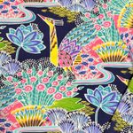 J. McLaughlin Wavesong Top Paradise Peacock Print Size XL 3/4 Sleeves Photo 6