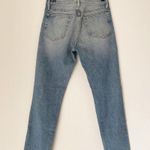 frame denim Le Boy Distressed Straight Ankle Cropped Jeans in McLane | 27 Photo 9