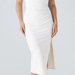 Halara Softlyzero Airy Crossover Ruched Lace Up Bodycon Dress UPF50+ XL NWT Photo 0