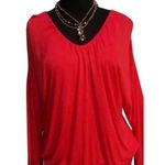 Cache  Banded Bottom Lined Stretch Top New Persimmon Color Key Hole $98 NWT Photo 0